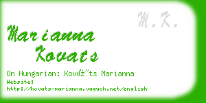 marianna kovats business card